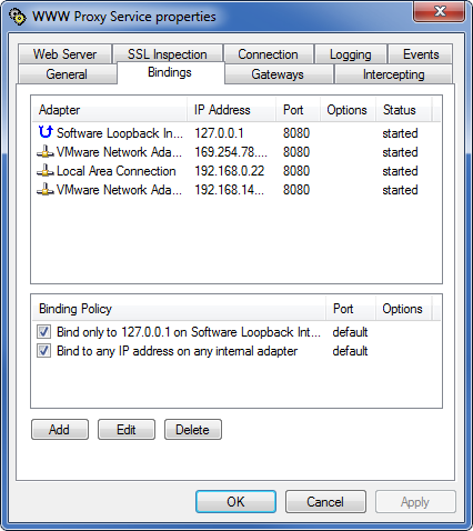 Service bindings