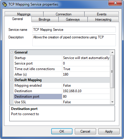 TCP mapping proxies